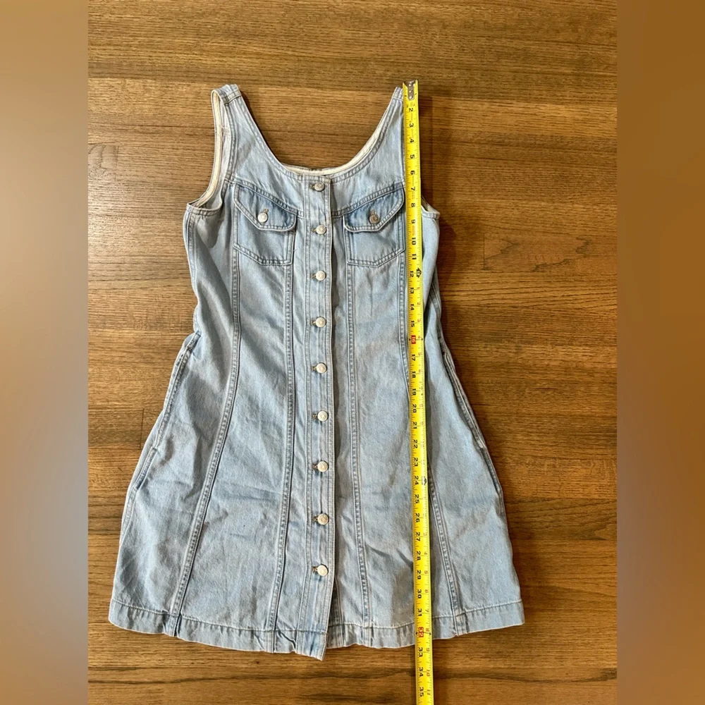 Madewell Denim Sleeveless Seamed Mini Dress-Light Wash-Size 4 - Picture 12 of 13